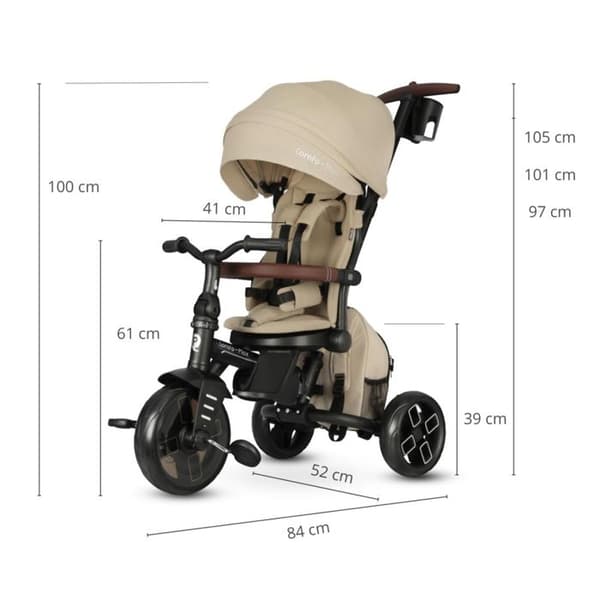Trehjuling Comfo Max Beige