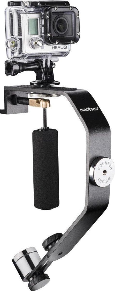 Mantona Schwevestativ Gimbal mekanisk 1/4 tum Svart Belastbar upp till 0,5 kg