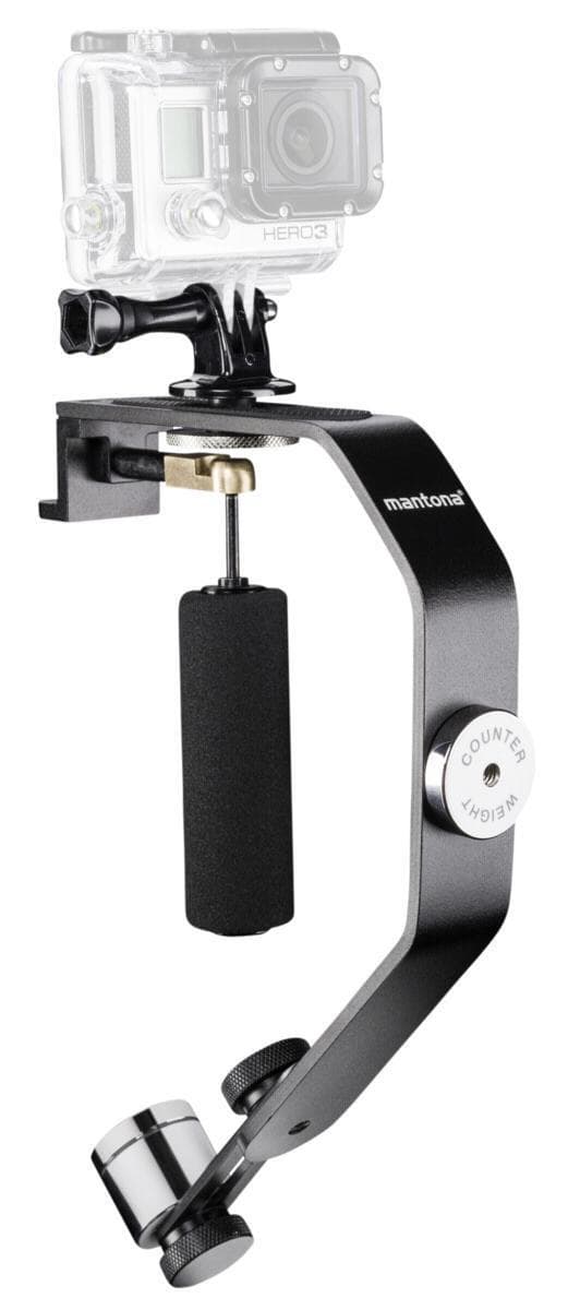 Mantona Schwevestativ Gimbal mekanisk 1/4 tum Svart Belastbar upp till 0,5 kg