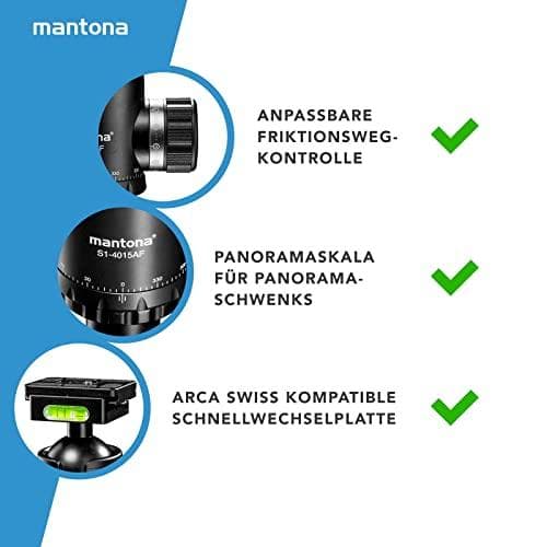 Mantona Fortress 40 Ball Head Sort