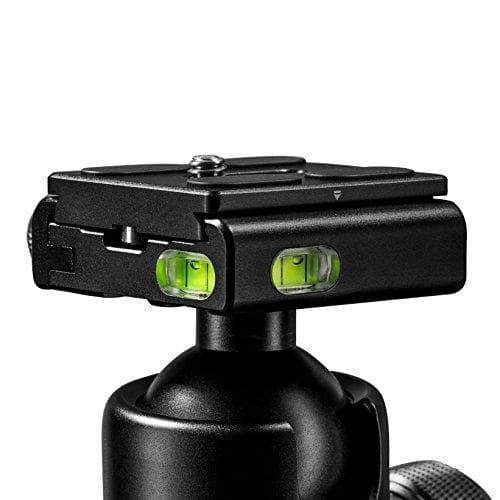 Mantona Onyx 12 kulhuvud (M1-3612A) Arca-Swiss-kompatibel snabbkopplingsplatta 50 mm professionell finish för DSLR, spegellös kamera, systemkamera, di