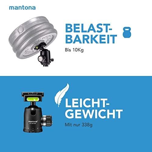 Mantona Fortress 34 Ball Head Svart