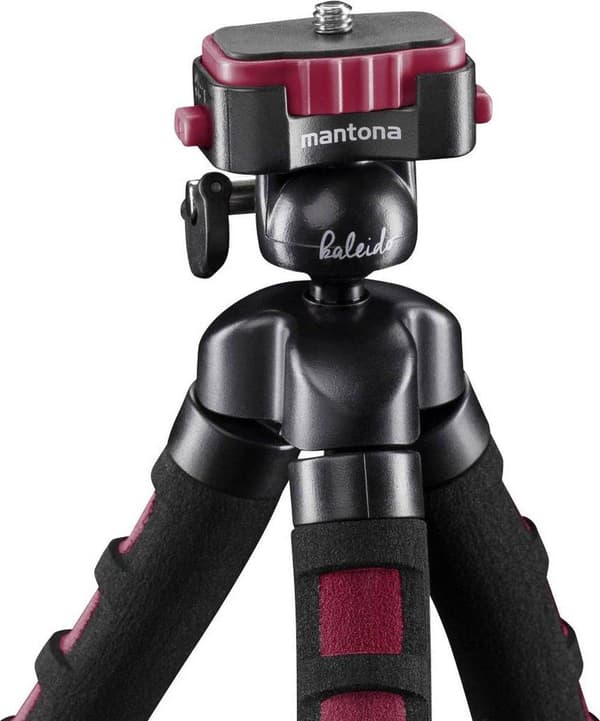 Mantona Flex Special stativ 1/4 tommer Arbejdshøjde: 10 - 27 cm Rød Til smartphones og GoPro
