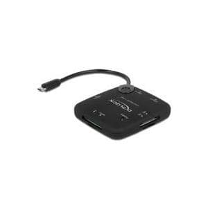 DeLOCK Micro USB OTG-kortlæser + 3-ports USB-hub - Kortlæser (micro SD, MS, M2, SD/SDHC)) - USB (65529)