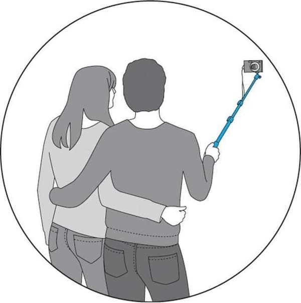 Cullmann Handstativ Selfiestick Arbetshöjd: 42 - 100 cm Svart, Grå Inkl. handrem, För smartphones och GoPro