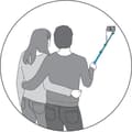 Miniatyrbild 4 av 6: Cullmann Handstativ Selfiestick Arbetshöjd: 42 - 100 cm Svart, Grå Inkl. handrem, För smartphones och GoPro