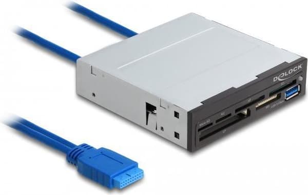 Delock - Kortlæser - 8,9 cm (3,5") (multi-format) - USB 3.2 Gen 1 (91759)