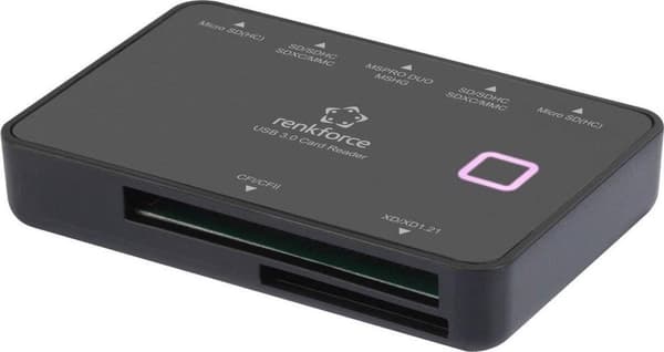 Renkforce ekstern hukommelseskortlæser Micro USB 3.2 Gen 1 (USB 3.0) Sort (RF-5461104)