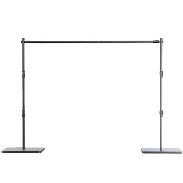 Bakgrundsställning, Justerbar Bredd 197,5-340 cm, Höjd 90-270 cm,Helt svart 2.4x3M