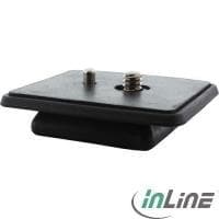InLine® stativtillbehör, snabbkopplingsplatta för kamera, rektangulär form (48015X)