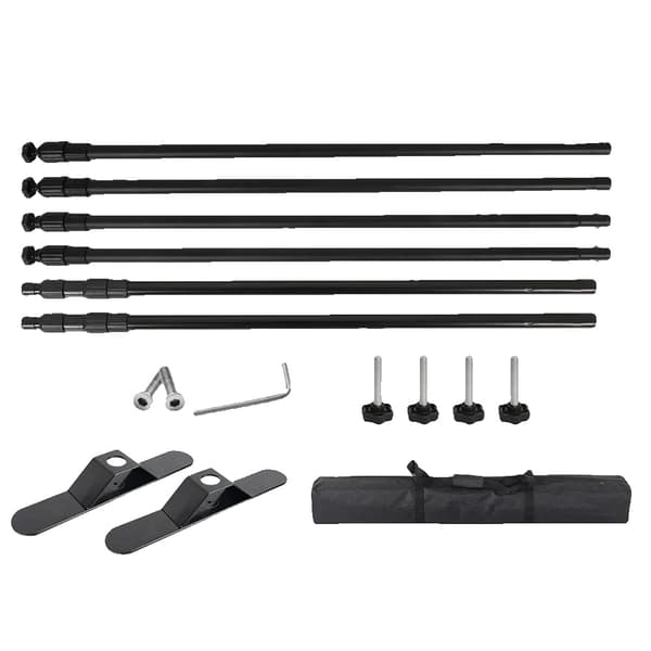 Backdrop Support System, Justerbar tvärstång, Teleskopisk stativ,2.4x3.0M