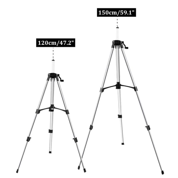 Aluminiumsstativ til laserniveau – 4-niveaus højdejustering – Maks. 1,5 m – Letvægt (0,8 kg) – Universelt design