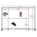 Miniatyrbillede 2 af 2: Backdrop Support System, Justerbar Tværstang, Teleskopisk Stativ,2.7x3.4M-a