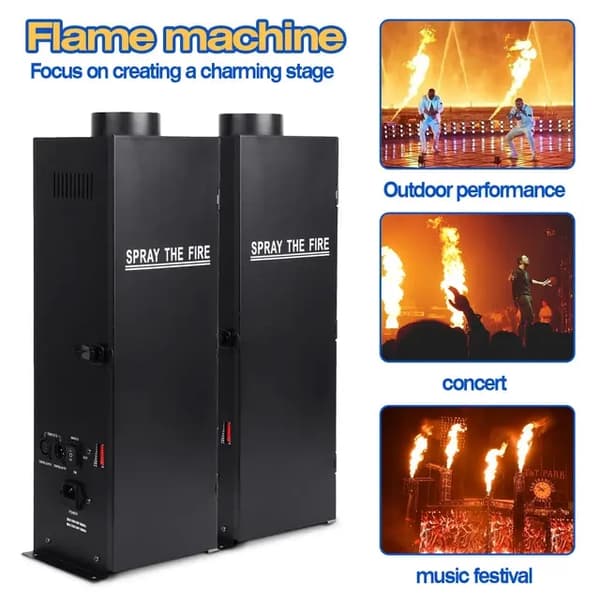 DMX-brandbekämpningssprayeffekt, flammkastare, 200W, DJ-scenprojektor