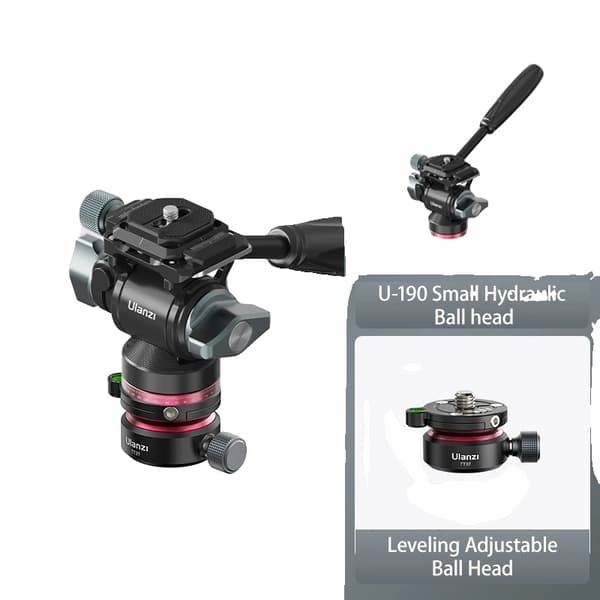 Hydraulisk kuglehoved, 360° panoramisk optagelse, 10 kg belastningskapacitet,U-190 U-190 Leveling kit