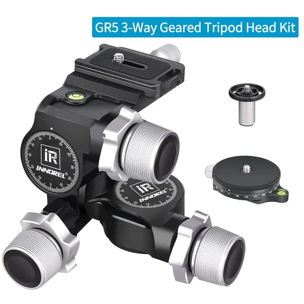 Högprecisionstativhuvud, 6kg Belastningskapacitet, CNC Aluminiumlegering,GR5 Kit
