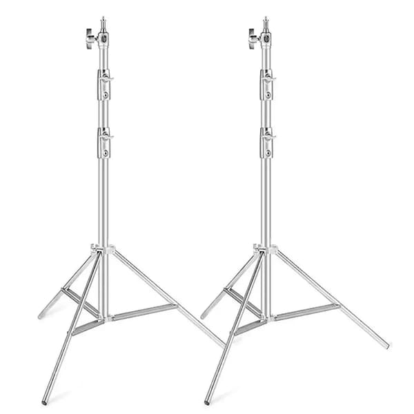 Fotostativ, rostfritt stål, 280 cm maximal höjd,2 STK