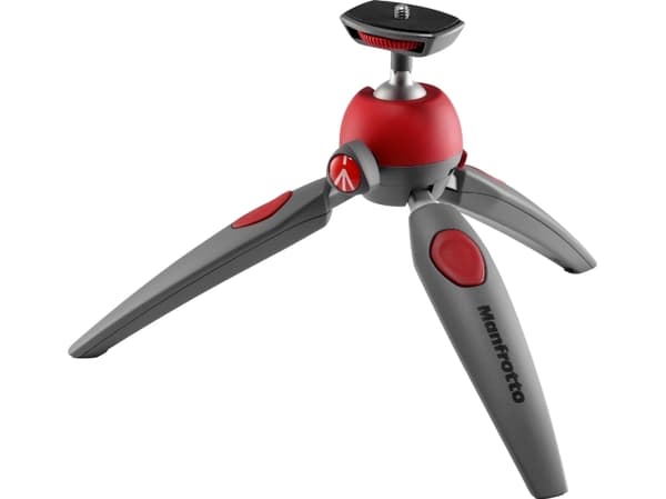 Manfrotto PIXI EVO, 3 jalkoja, Harmaa, Punainen, 19 cm, 267 g
