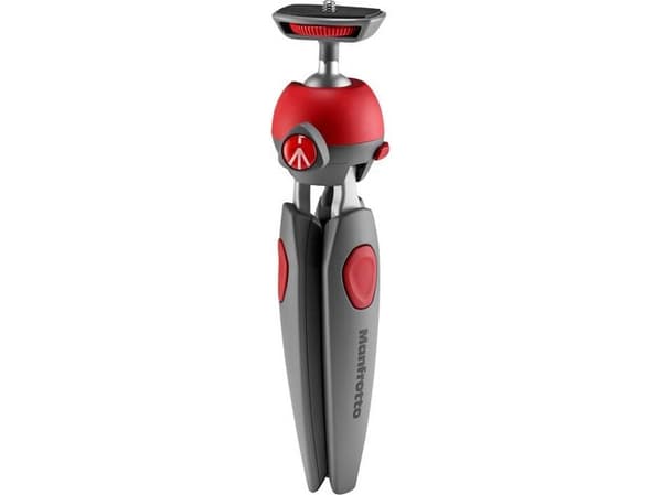 Manfrotto PIXI EVO, 3 jalkoja, Harmaa, Punainen, 19 cm, 267 g