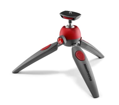 Manfrotto PIXI EVO, 3 jalkoja, Harmaa, Punainen, 19 cm, 267 g
