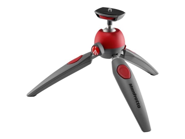 Manfrotto PIXI EVO, 3 jalkoja, Harmaa, Punainen, 19 cm, 267 g