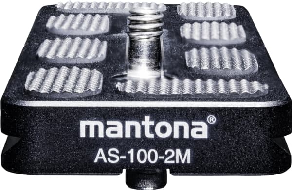 Mantona mantona mantona AS-100-2M snabbfäste Lynkoblingsplade Udvendigt gevind=1/4, 3/8
