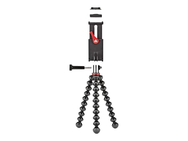 Joby GripTight Action Kit, 3 jalkoja, Musta, Punainen, 24 cm, 124 g
