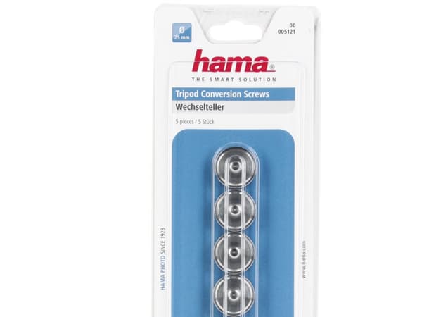 Hama Tripod Conversion Screws - Skrueadapter til kameramontertering på stativ (1/4 tomme til 3/8 tomme) (pakke med 5)