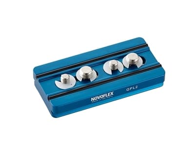 Novoflex Q=PLATE QPL 2, Blå, 1/4, 3/8", 1 stykker, 42 mm, 8,4 cm, 80 g