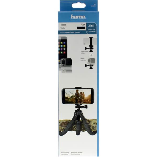 HAMA Bordstativ Flex Smartphone & GoPro 26cm Svart