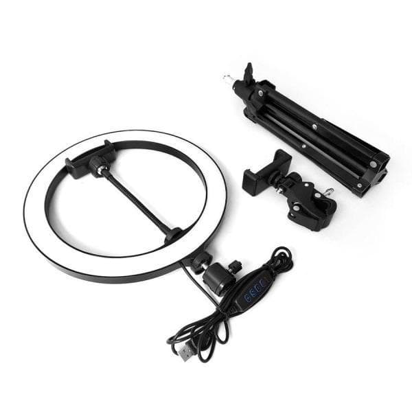 Selfie Lampa LED Ring Light med Ställbart Stativ 50 - 216 cm + Extrafäste för Mobiltelefon + Fjärrkontroll