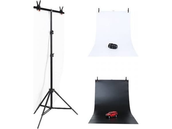 Puluz / Valokuvataustan kiinnitysteline 70x200cm + valokuvataustat 2 kpl DCA0976 Puluz / Valokuvataustan kiinnitysteline 70x200cm + valokuvataustat 2 kpl DCA0976