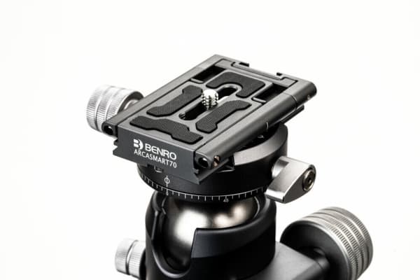 Benro ARCASMART70, Tallrik, Svart, Rostfritt stål, 1/4", 48 mm, 70 mm