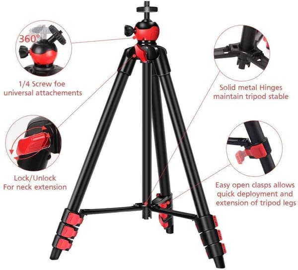 ZOMEi T60 Tripod, Red