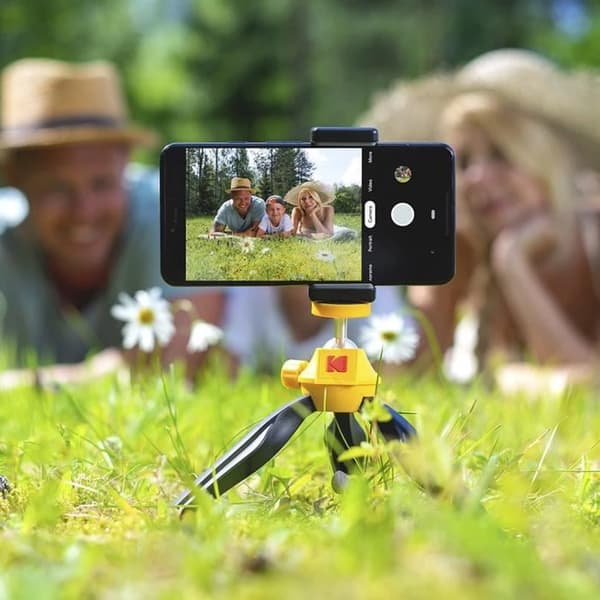 Kodak Black 360° och 90° vridbart smartphone/kamerastativ - Max vikt. 2 kg - Bluetooth fjärrkontroll
