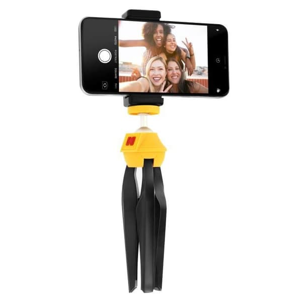Kodak Black 360° och 90° vridbart smartphone/kamerastativ - Max vikt. 2 kg - Bluetooth fjärrkontroll