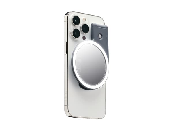 Joby Beamo, LED, Gjuten aluminium, Plast, 60 LM, 5600 K, Grå, iPhone with MagSafe, legacy iPhones, iPads, Android devices