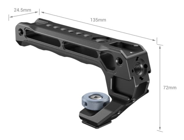 SmallRig 3764, yläkahva, musta, valualumiini, silikoni, ruostumaton teräs, 5 kg, 1/4-20, 3/8-16", 135 mm