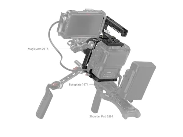 SmallRig 3899, Bur, Svart, Gjuten aluminium, Rostfritt stål, 1 styck, Canon, Canon EOS C70 3899