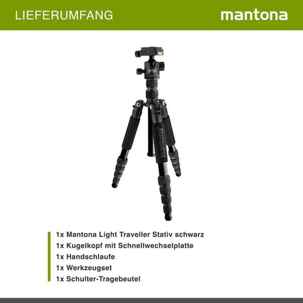 Mantona Lätt Resetripod Svart - 21965