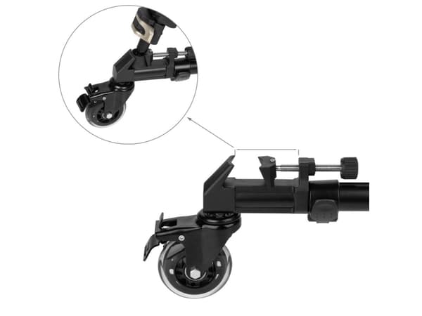 SmallRig 3986, Stativvagn, Svart, Gjuten aluminium, 15 kg, 1 styck, 165 mm