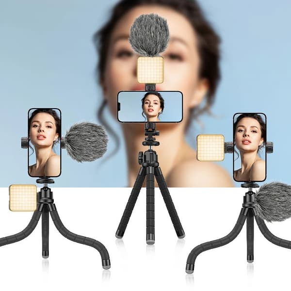 Højstyrke, forlængeligt Selfie Stick-stativ med fjernbetjening Sort