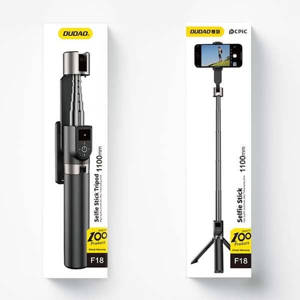 Dudao Selfiestick med Tripod F18B - Svart