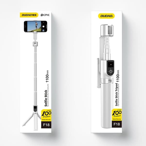 Dudao Selfiestick med Tripod F18W - Vit
