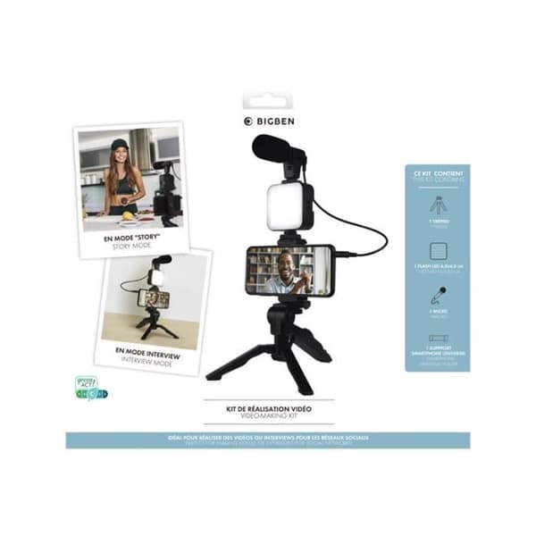 Ställ in Live Streaming Vlogging Smartphone Kit Youtube Sociala nätverk