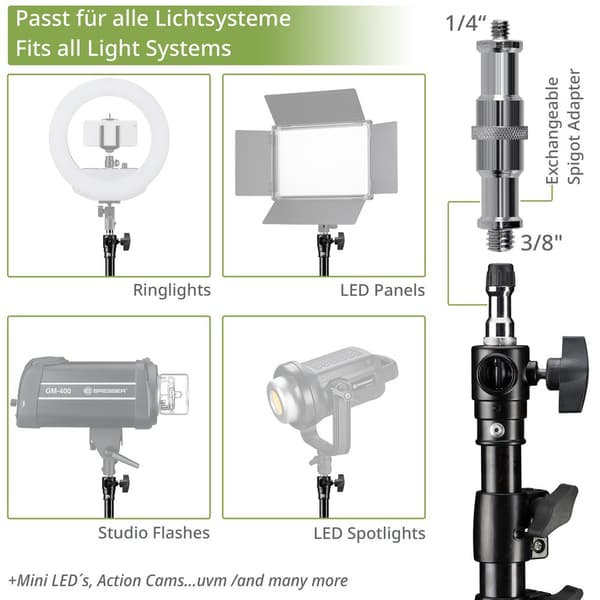Bresser Stativ Br-tp240 Pro-1 240 Cm + Väska 3 Enheter Svart