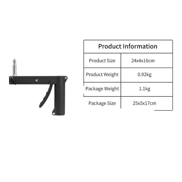 Fotograferingspistolgreb, justerbart design, rustfrit stål konstruktion, SH-DJ-QB
