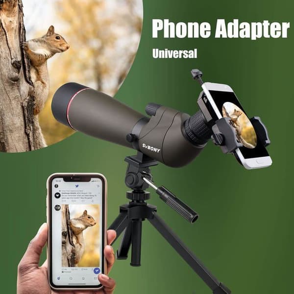 Svbony SV13 Kikkert 20-60x80, Bordstativ, Smartphone-adapter, HD Porro Prisma Vandtæt Kikkert Sportsskydning