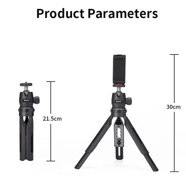 JMARY MT-30 Selfie Stick 5-seksjoners justerbart stativ for kamera/telefon/projektor