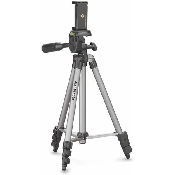 Cullmann Alpha 1000 Mobilt stativ med smartphonehållare 3 utgångar Vikt 480 g Kapacitet 1 kg 106 cm Höjd 37 cm